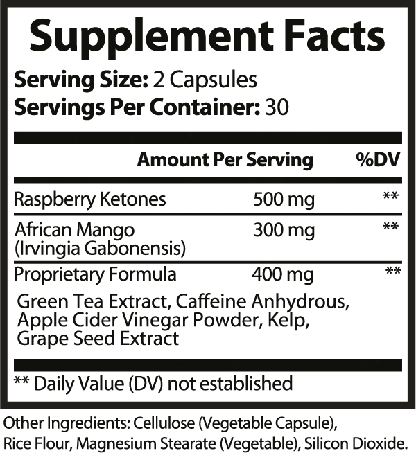 Raspberry Ketones Ultra Blend - 600mg